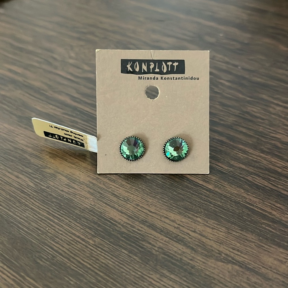 Konplott green crystal earrings